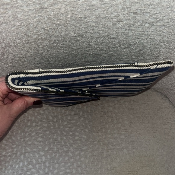 NWT Rebecca Minkoff denim canvas envelope clutch with zipper edge detail. - Picture 4 of 7
